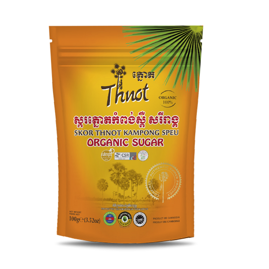ORGANIC THNOT SUGAR Cambodia Palm Sugar powder 100g